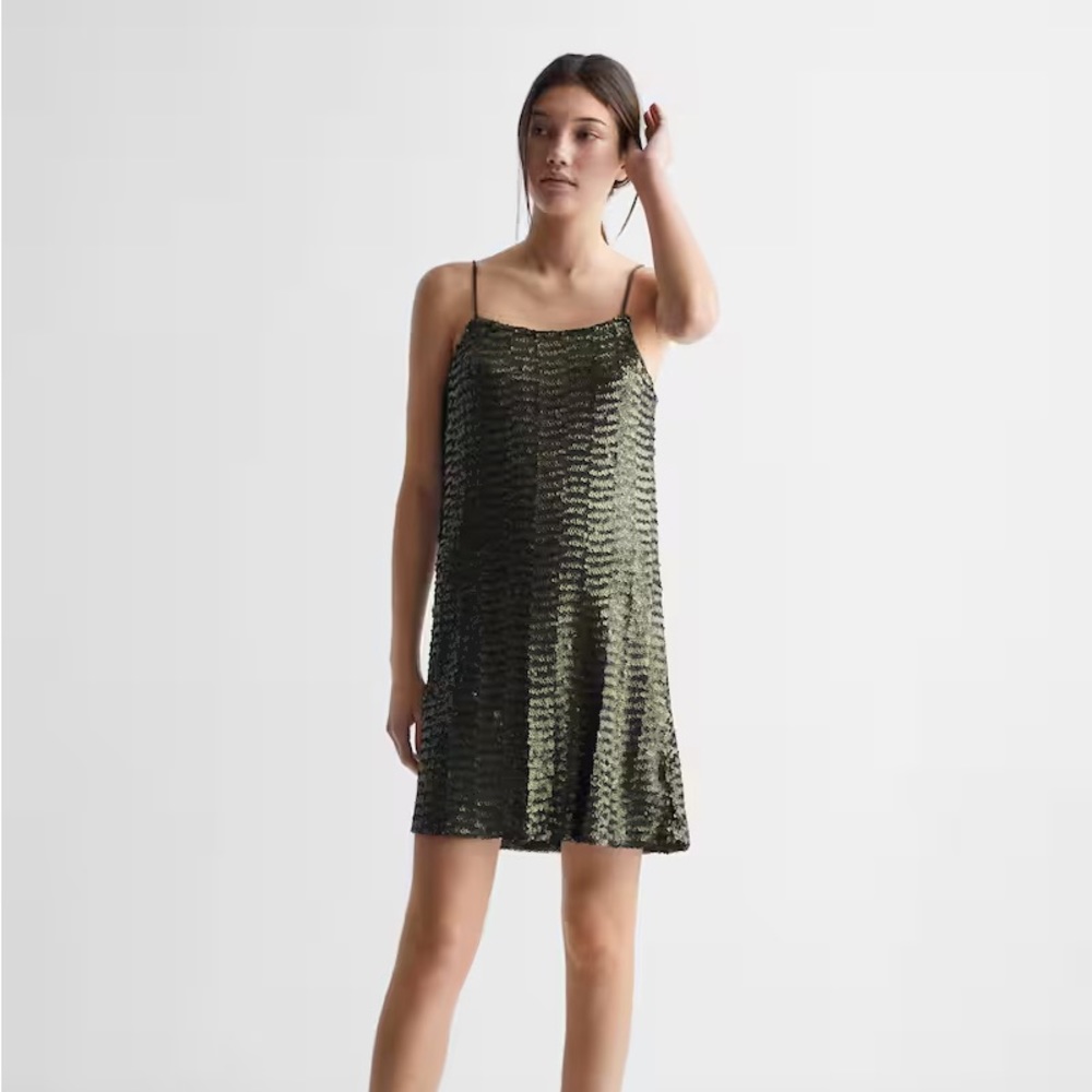 Mango Short Sequin Dress